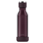 Двустенна бутилка ASOBU INNER PEACE от стъкло и тритан - 500 мл - тъмночервена