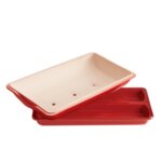 EMILE HENRY Керамична форма за печене на хляб/чабата "CIABATTA BAKER" - 39 х 23см - цвят червен