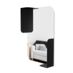 UMBRA Огледало за стена с рафтове “ALCOVE“ - цвят черен