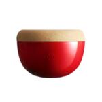 Керамична купа (фруктиера) с корков капак EMILE HENRY DEEP STORAGE BOWL - Ø27 см - цвят червен