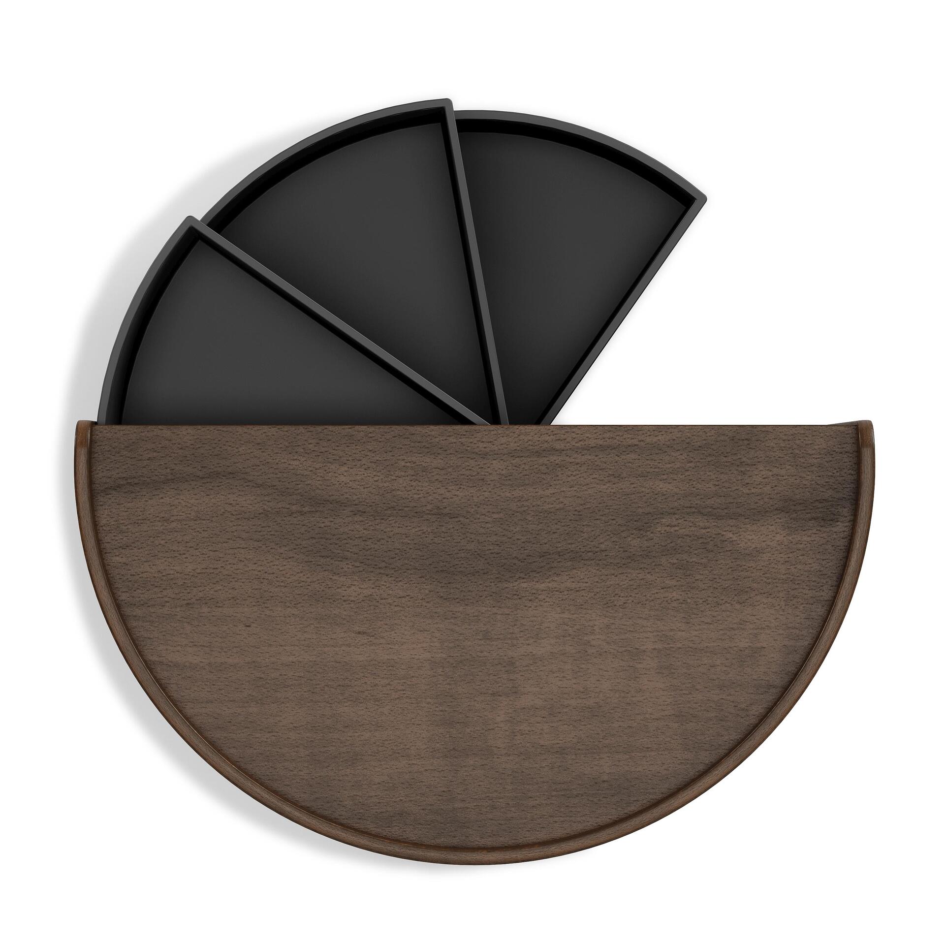 UMBRA Кутия за бижута и аксесоари “MOONA“ - цвят черен / орех