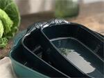 EMILE HENRY Керамична тава " SMALL RECTANGULAR OVEN DISH"- 30х19 см - цвят тъмнозелен