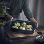 EMILE HENRY Керамична тава " SMALL RECTANGULAR OVEN DISH"- 30х19 см - цвят тъмнозелен