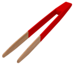 Бамбукова червена щипка PEBBLY с магнит - 24 см