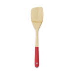 Бамбукова шпатула PEBBLY с червена дръжка - 30 см