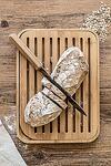 PEBBLY Комплект бамбукова дъска и нож за хляб размер L