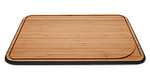 Бамбукова дъска за рязане PEBBLY с черен кант - 40,5 х 33 см