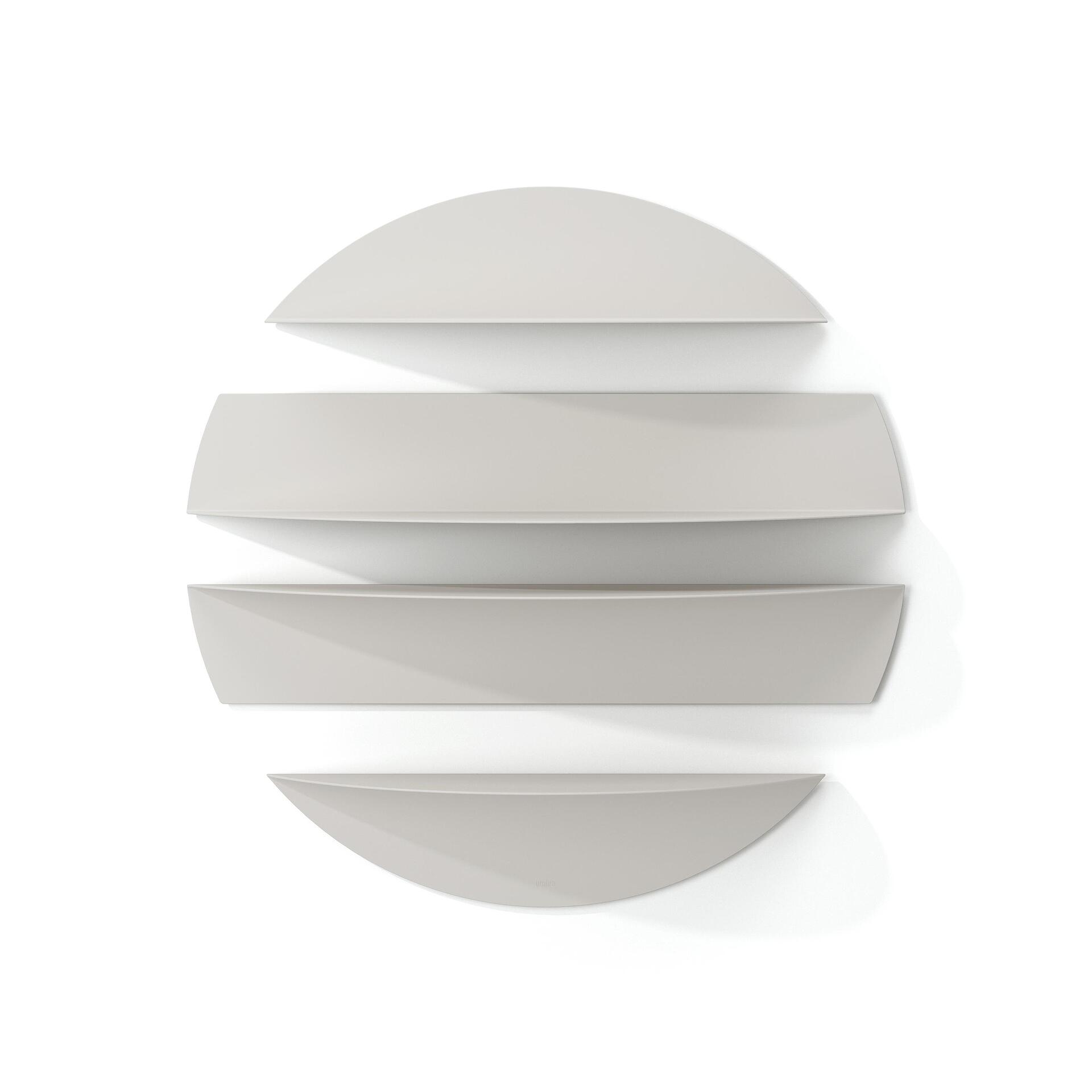 UMBRA Комплект от 4 бр. рафтове за стенен монтаж  “SOLIS“ - цвят светло сив