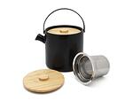 BREDEMEIJER Керамичен сет за чай с филтър и приставка за подгряване “Umea“ - черен - 1,2 л.