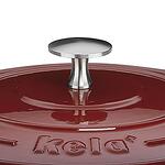 Чугунена тенджера KELA Calido с капак - Ø26 см (4.6 л) - цвят червен