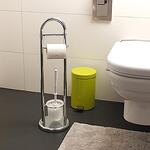 KELA Комплект стойка за тоалетна хартия и четка за тоалетна “Fabio“ - хромиран