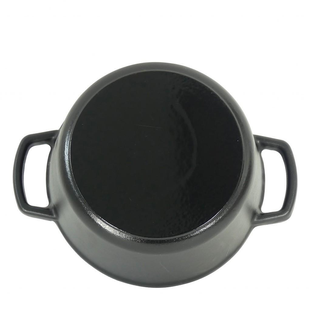 Чугунена тенджера KELA CALIDO с капак - Ø21 см (2.5 л) - цвят черен