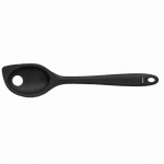 Силиконова лъжица с отвор KELA TOM черна - 28.5 см