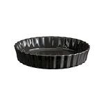 Керамична кръгла форма за тарт EMILE HENRY DEEP FLAN DISH дълбока - Ø28 см - цвят черен