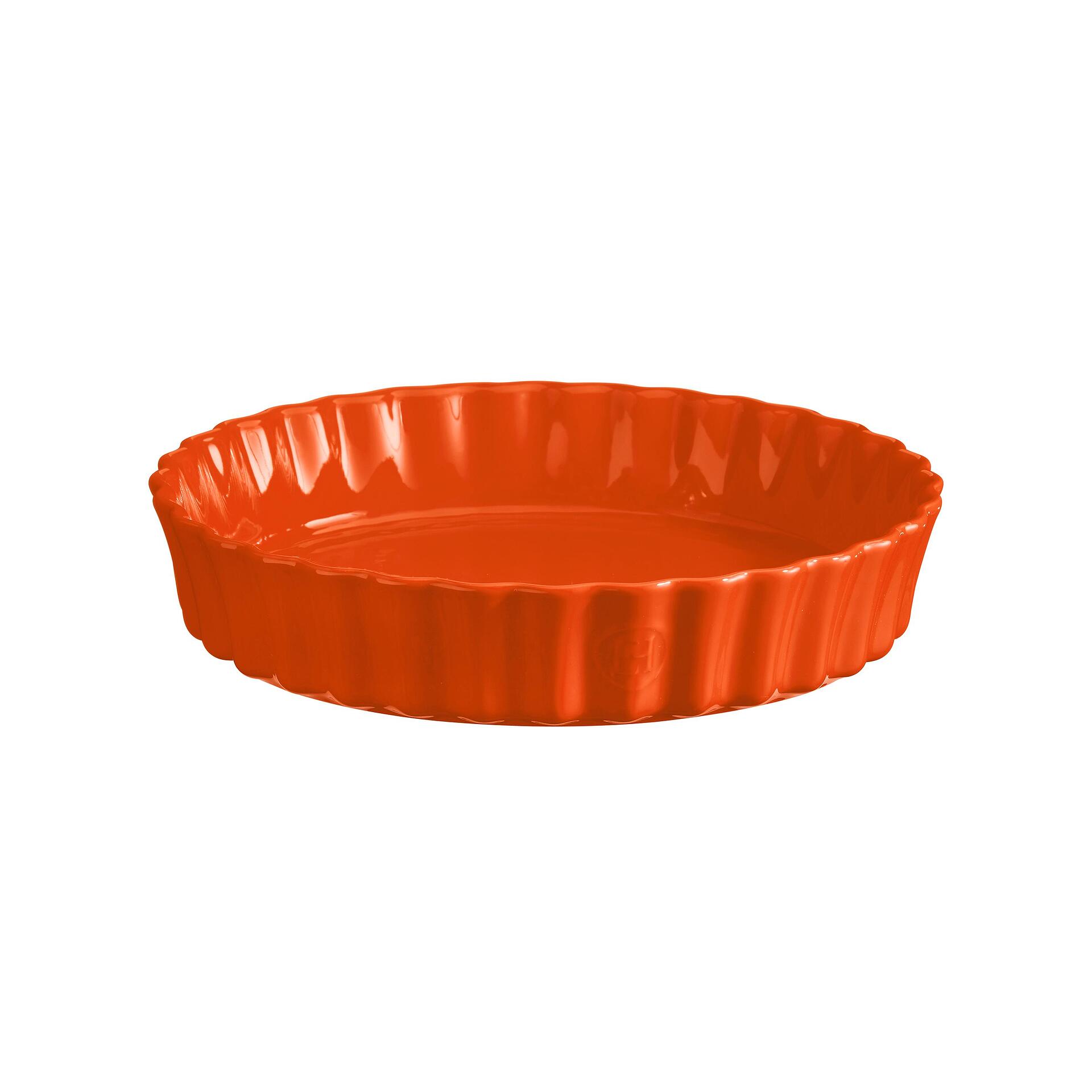 EMILE HENRY Керамична форма за тарт Ø 28 см "DEEP FLAN DISH"- цвят оранжев