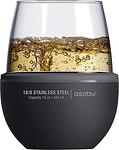 Чаша за вино с двустенна термоизолираща основа ASOBU WINE KUZIE - цвят черен