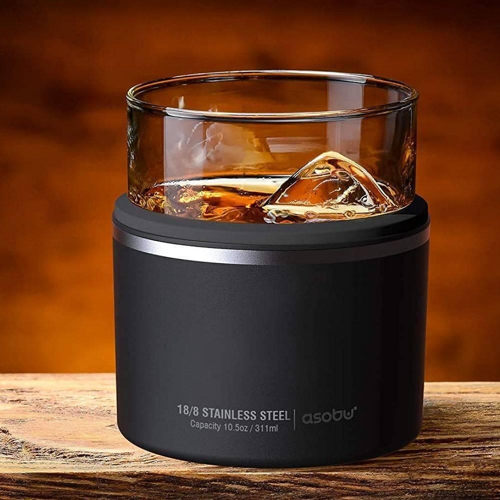 ASOBU Чаша с термоизолираща основа “WHISKEY KUZIE“ - цвят черен