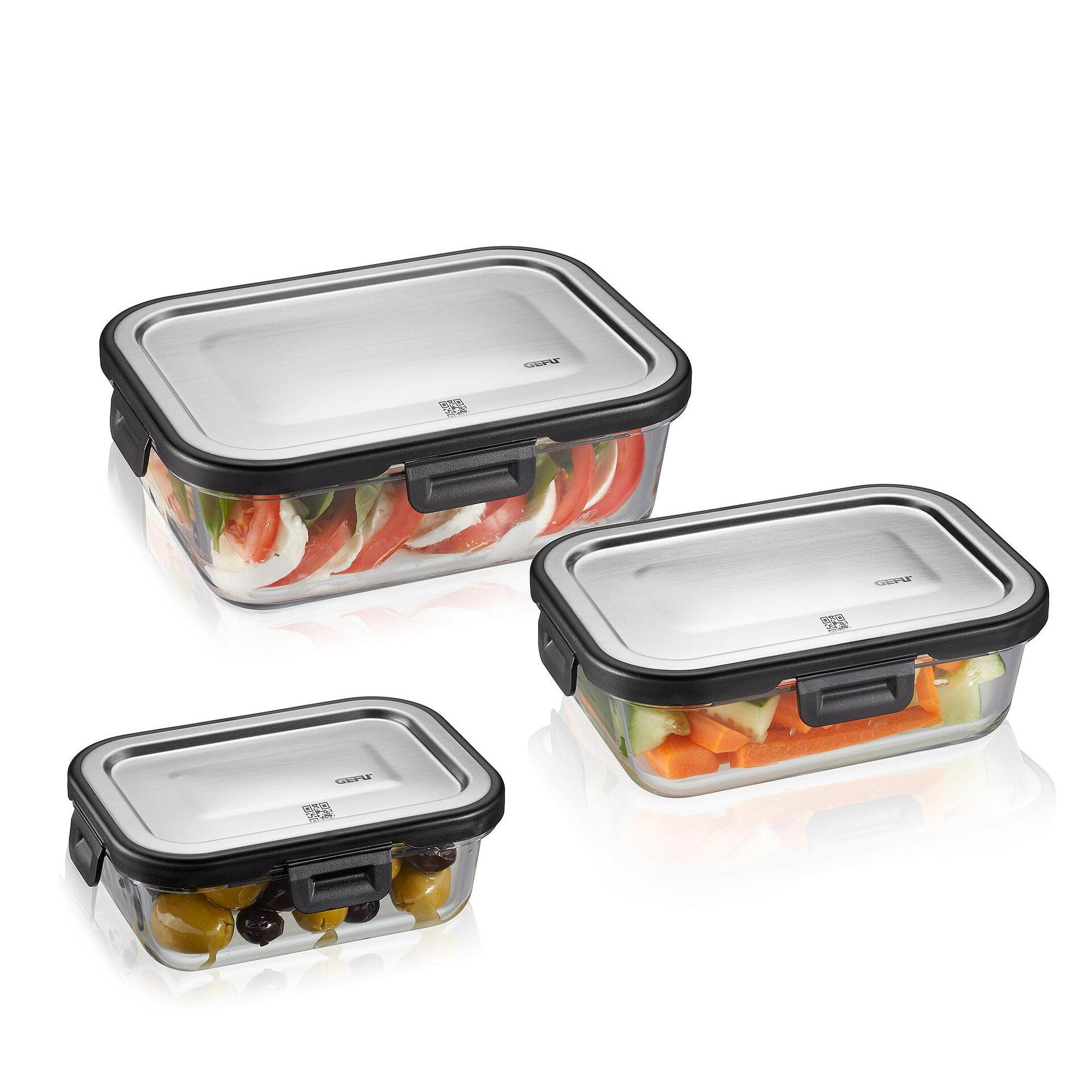 GEFU Комплект от 3 бр. стъклени кутии за храна “MILO“