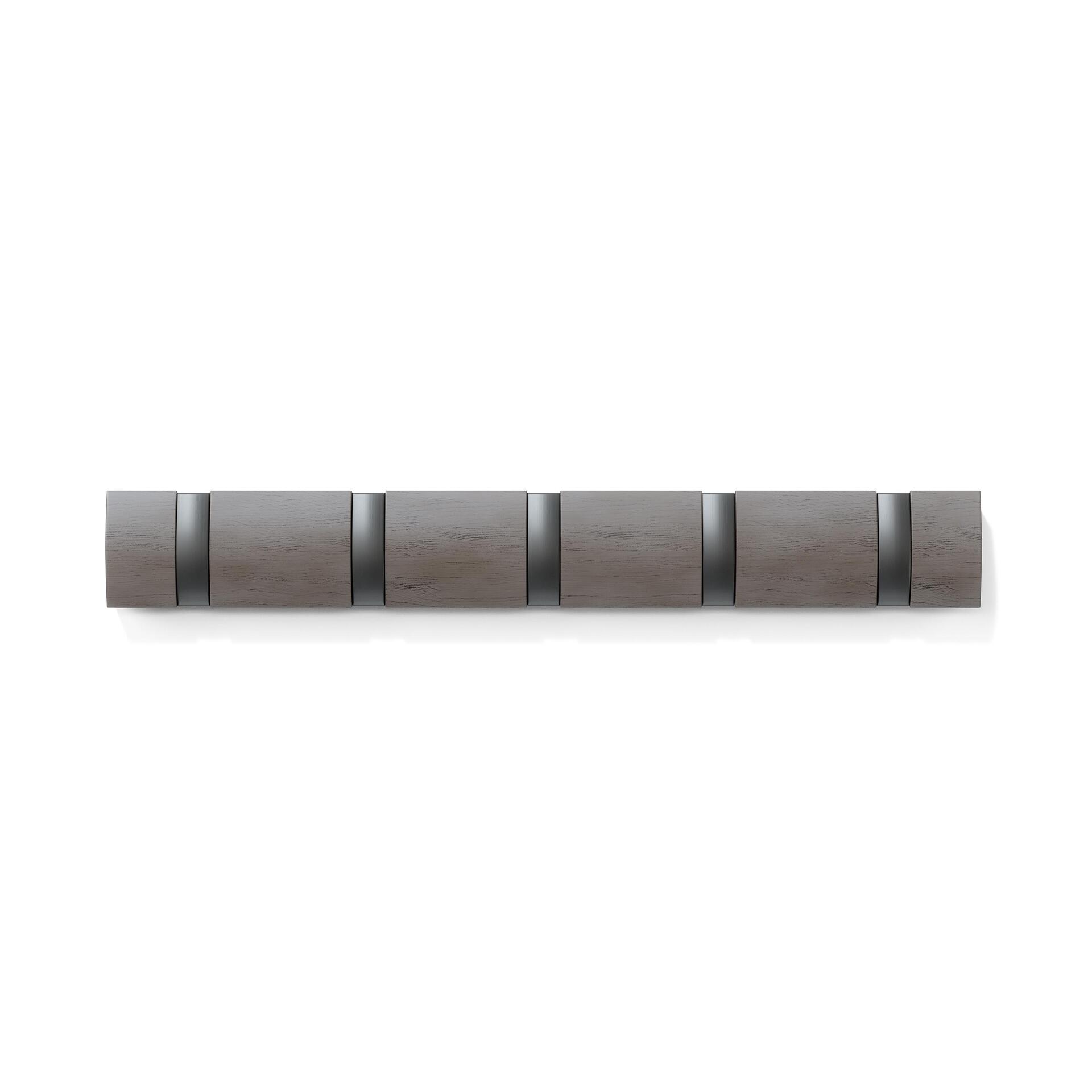 UMBRA Закачалка за стена с 5 бр. закачалки “FLIP“ - цвят сив / калай