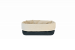 Торбичка и панер за хляб PEBBLY 2 в 1 - цвят сив и крем