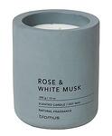 Ароматна свещ BLOMUS FRAGA с аромат Rose & White Musk - Ø9 х 11 см - цвят кремък
