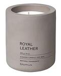 Ароматна свещ BLOMUS FRAGA с аромат Royal Leather - Ø9 х 11 см - цвят сиво-бежов