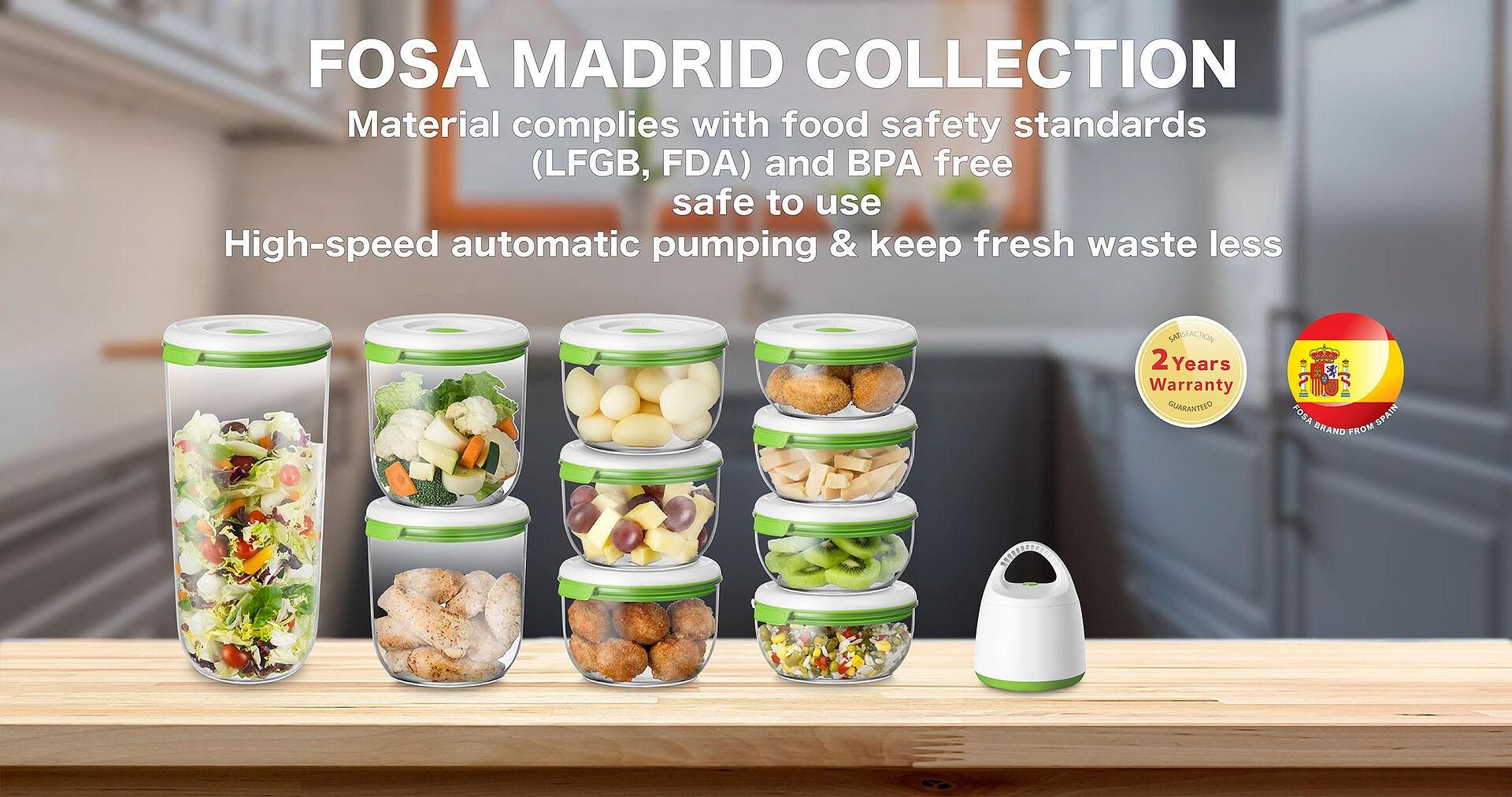 FOSA Комплект за вакуумиране с помпа “Madrid“ 3 части