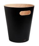 Кошче за боклук UMBRA WOODROW (7.5 л) - цвят черен с дърво