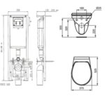 Комплект структура за вграждане и тоалетна Vidima SEVA FRESH E406501 + W835001 + W3714AA