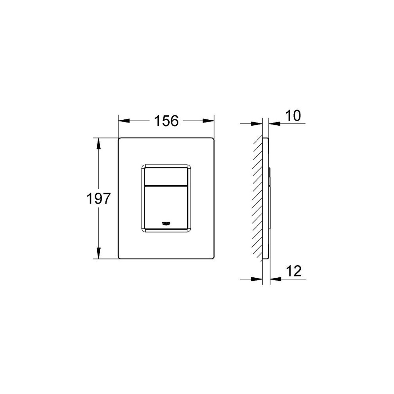 Бутон за структура GROHE Even Flush Plate 38966000 (38732000)