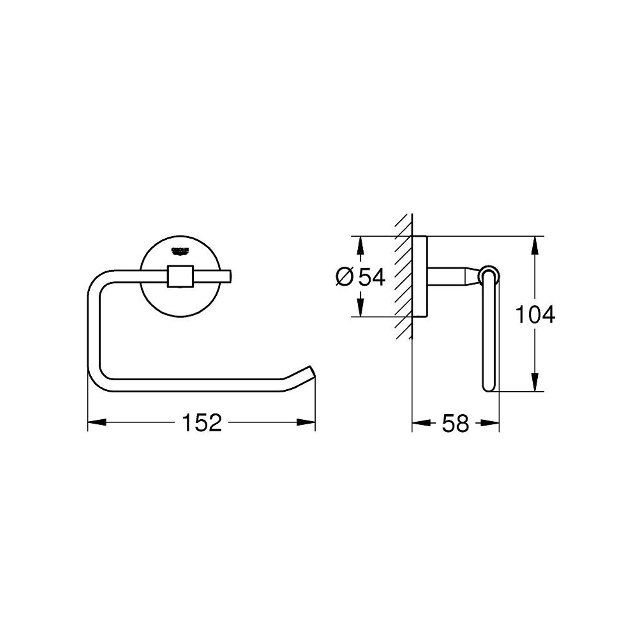  Държач за тоалетна хартия GROHE BauCosmopolitan 40457001