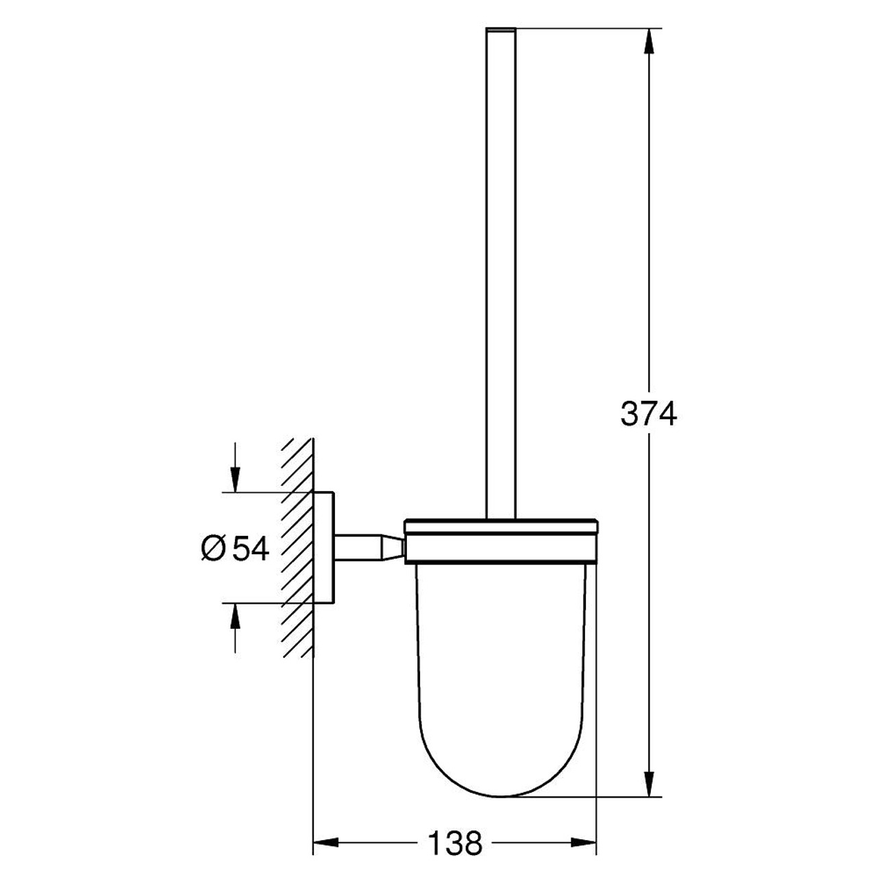 Поставка за тоалетна четка GROHE BauCosmopolitan 40463001