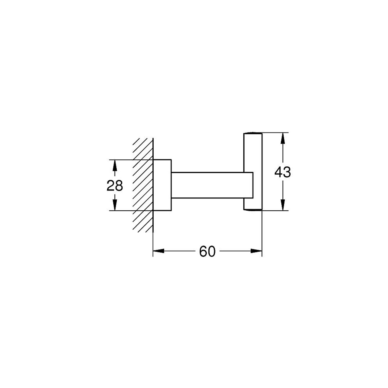 Закачалка за баня GROHE Essentials Cube 40511001