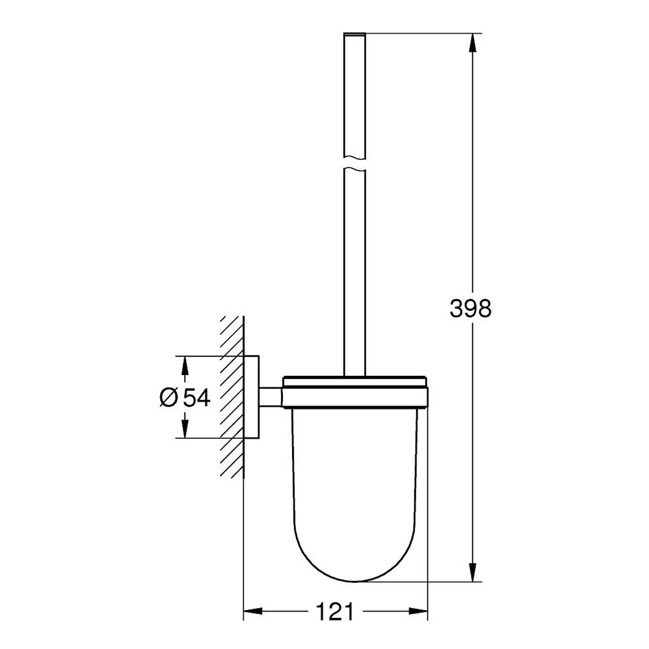  Поставка за тоалетна четка графит GROHE Essentials 40374AL1