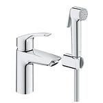Комплект смесител S размер за мивка и хигиенен душ GROHE Eurosmart 23124003