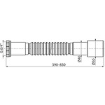 Гъвкава връзка  1 1/4'' с метална гайка за сифон 380-830мм. ALCA A760-Copy
