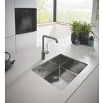 Кухненска мивка от неръждаема стомана в цвят графит GROHE K700U 31574AL1