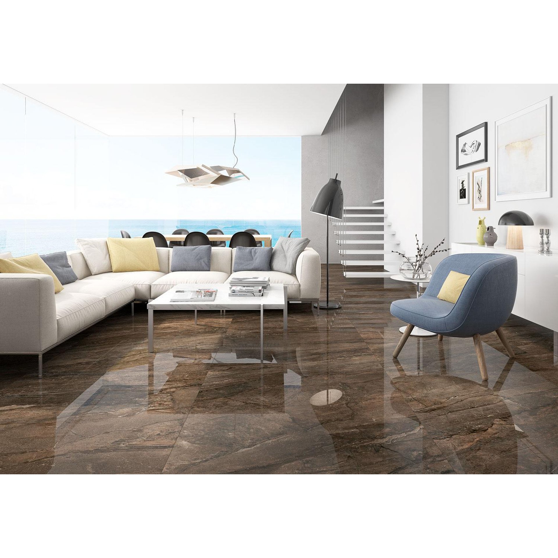 Голям 120х120см. гранитогрес | PRISSMACER Milos Brown