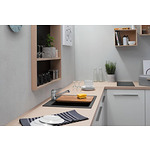 Гранитна кухненска мивка цвят каменнно сиво HANSGROHE SilicaTec S510-F450 43312100