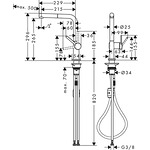 Черен кухненски смесител с издърпващ се струйник HANSGROHE Talis M54 270 72808670