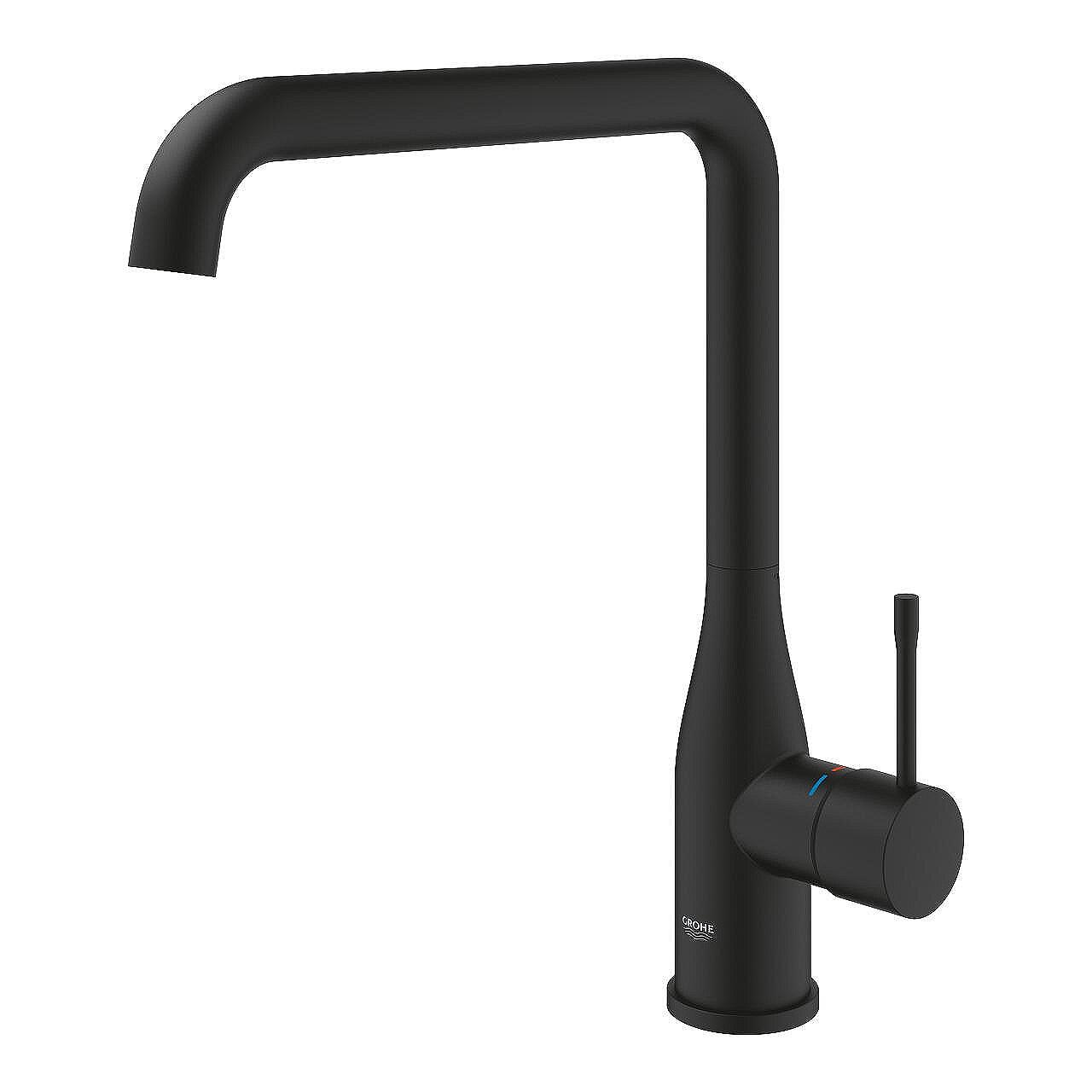 Висок стоящ кухненски смесител черен цвят GROHE Minta 32917KS0