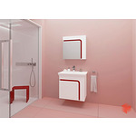 Горен шкаф за баня от PVC с огледало VISOTA Тереза 60см.