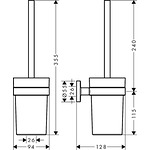Комплект хромирани аксесоари за баня 5в1 HANSGROHE Logis Universal 41728000