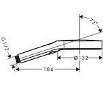 Голям ръчен душ 130мм с 3 типа струя HANSGROHE Rainfinity 130 3jet 26864000