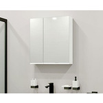 Горен шкаф за баня от PVC с 2 врати и огледало VISOTA Мина 55