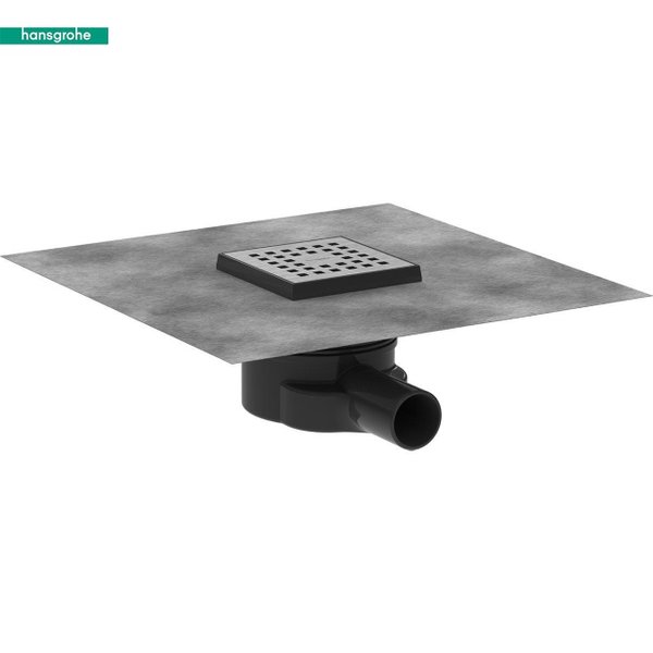 hansgrohe 56112800 RainDrain Spot 150/150 betegelbaar roestvrij staal geborsteld complete set puntafvoer