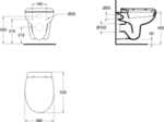Тоалетна чиния за стена VIDIMA Seva Duo W720301