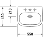 Умивалник за стена 55см. DURAVIT D-Code 23105500002