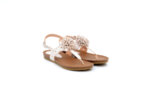 Sandale damă casual roz din piele naturală 52.294