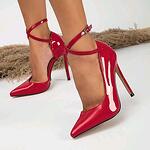 Елегантни обувки лак Hot&Red